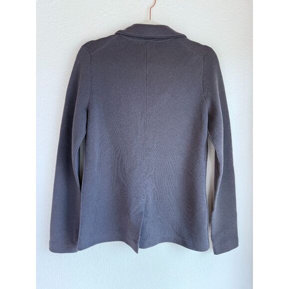 Banana Republic Wool Blend Knit Three Button Sweater Blazer in Dark Periwinkle S - Picture 3 of 10